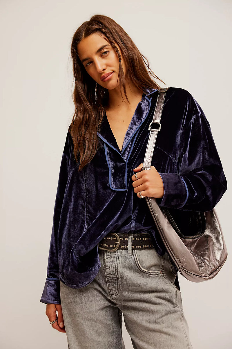 free people: luxy velvet solid-night sky