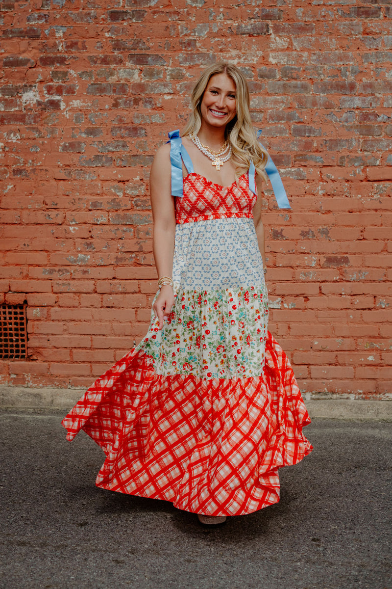 free people: bluebell maxi -cherry combo