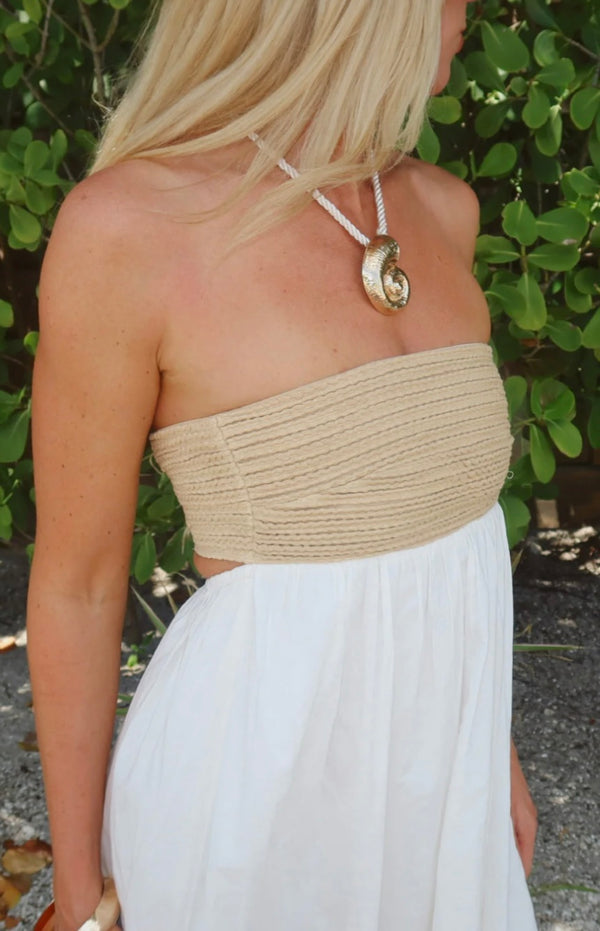show me your mumu: dockside mini dress-white voile/twisted rope