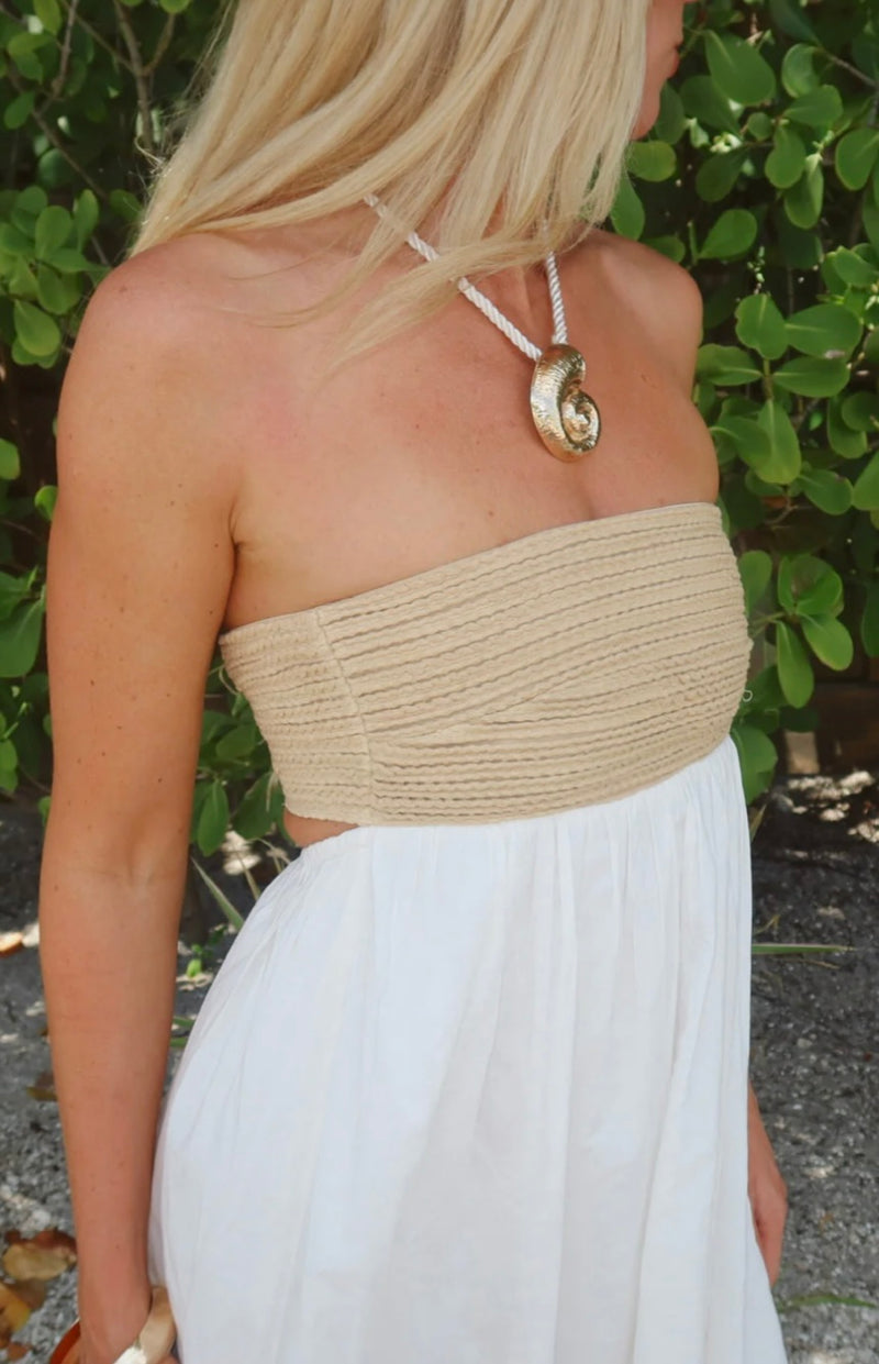 show me your mumu: dockside mini dress-white voile/twisted rope