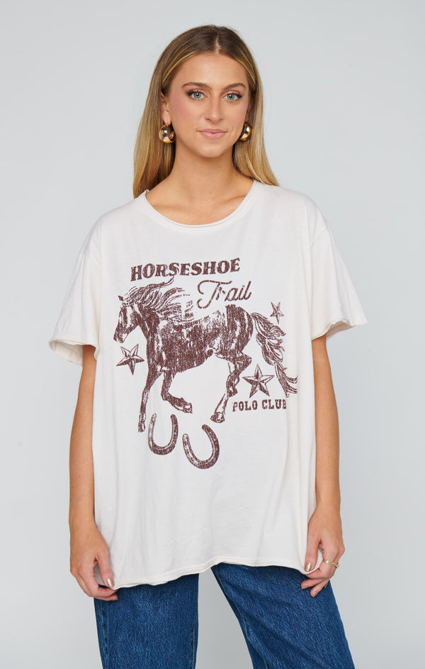 show me your mumu: airport tee- polo club graphic