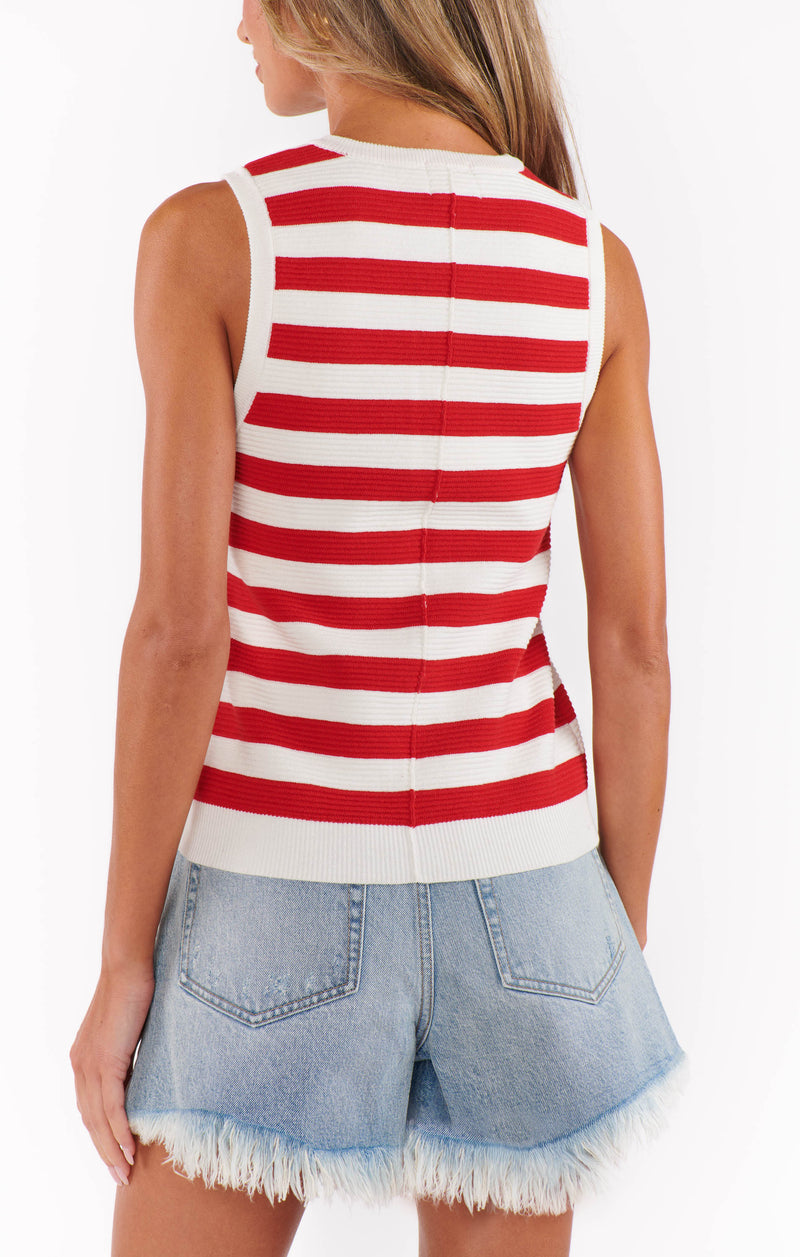 show me your mumu: devin tank-red stripe delight knit