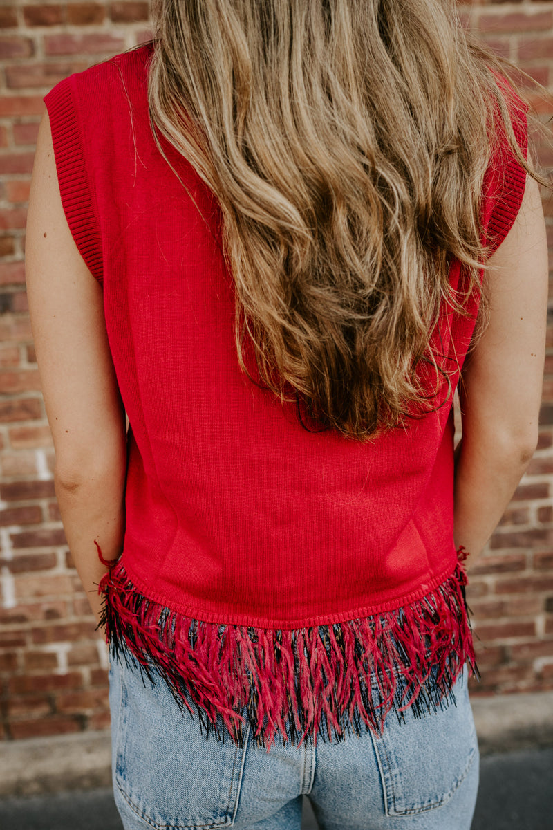 queen of sparkles: licensed arkansas pig sooie feather bottom sweater tank