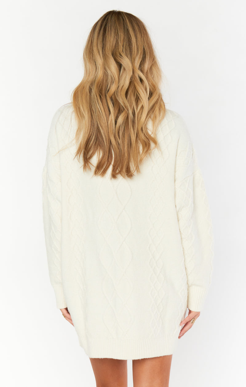 show me your mumu: canyon tunic sweater-cream fuzzy knit