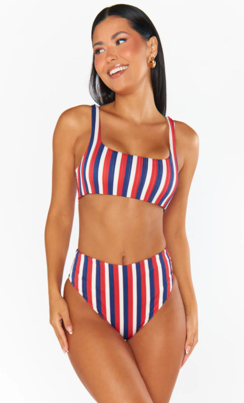 show me your mumu: hot tub top-americana stripe micro rib