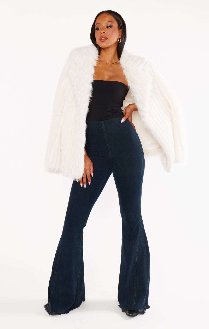 show me your mumu: salt lake fur coat-white faux fur