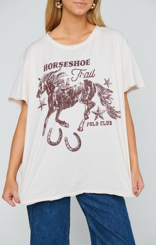 show me your mumu: airport tee- polo club graphic