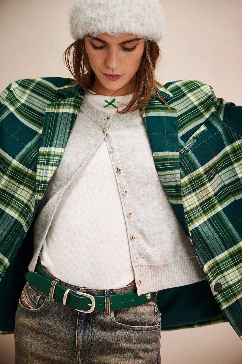 free people: reggie blazer-green combo