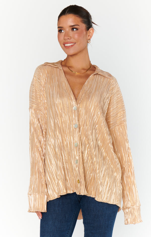 show me your mumu: everywhere top-gold pleat