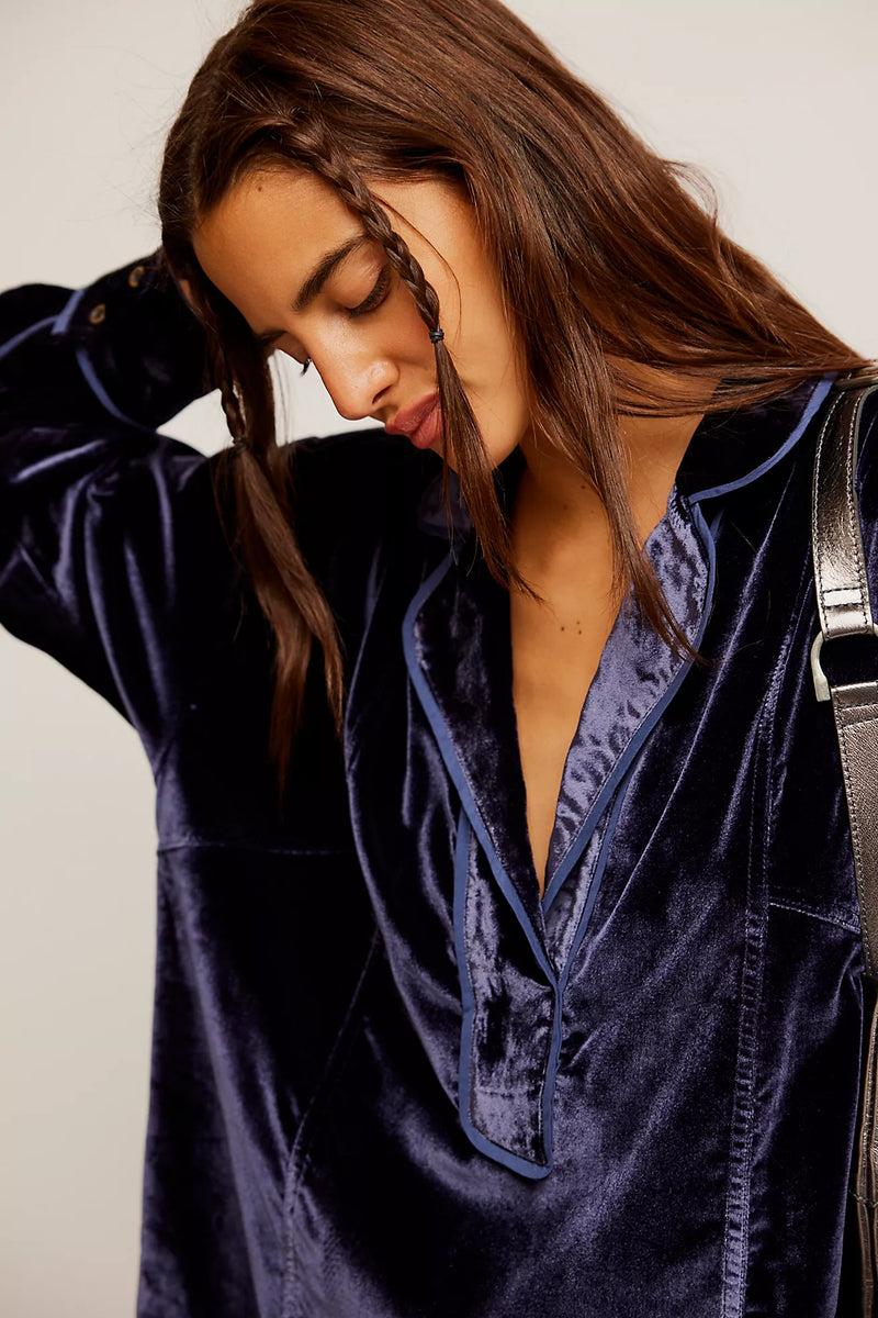 free people: luxy velvet solid-night sky