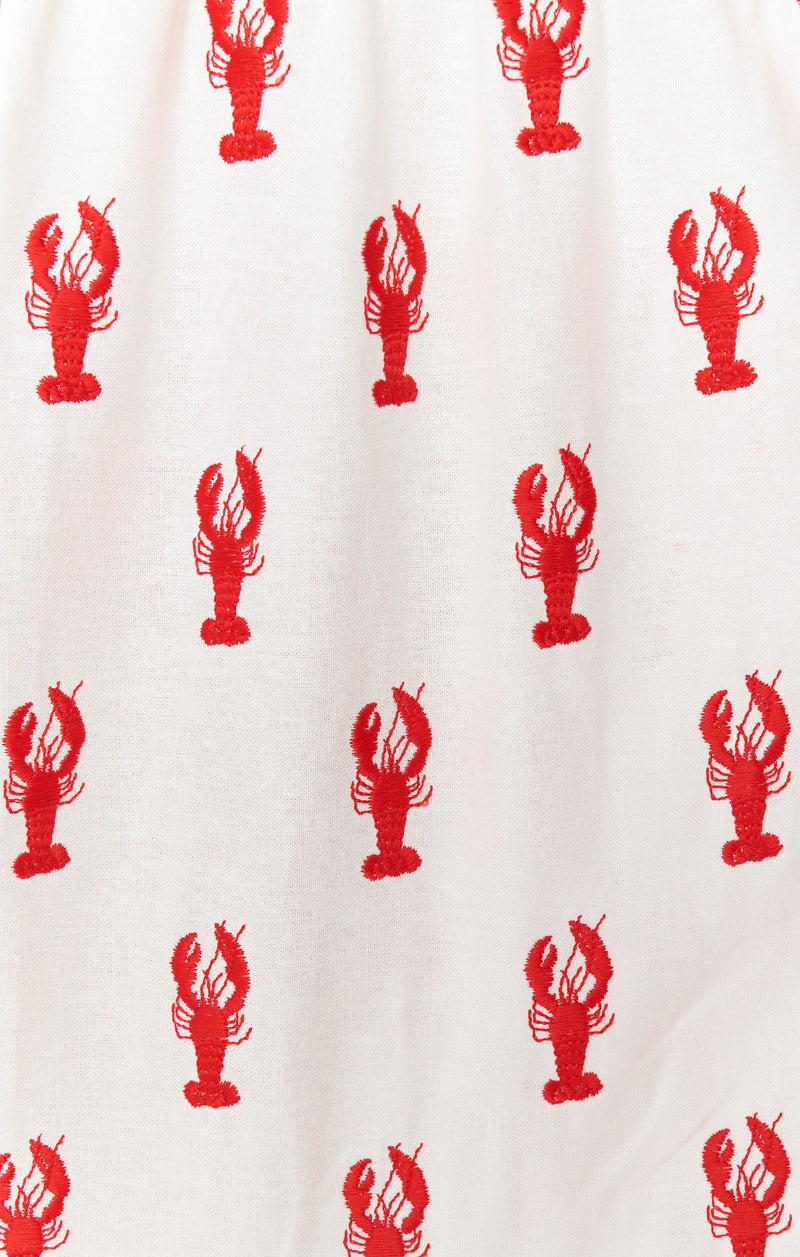 show me your mumu: long weekend maxi dress-lobster embroidery