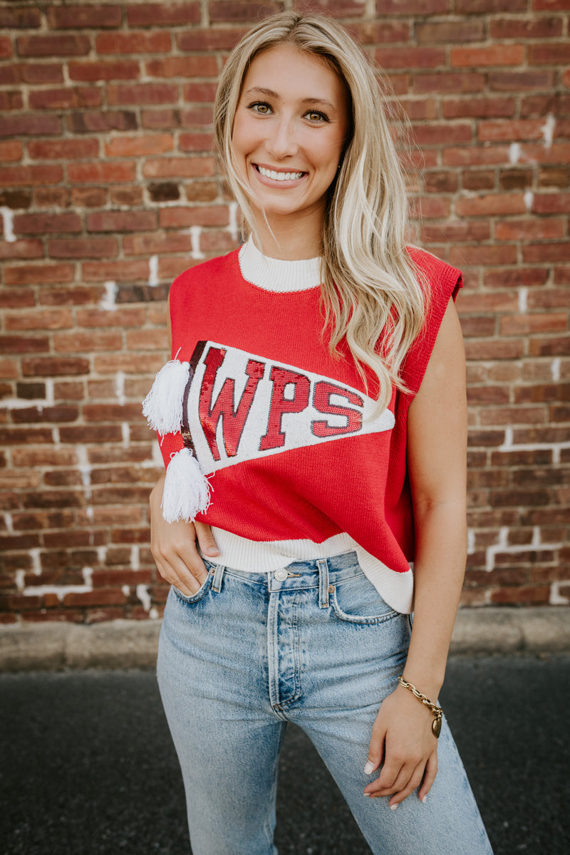 queen of sparkles: licensed WPS pennant sweater tank