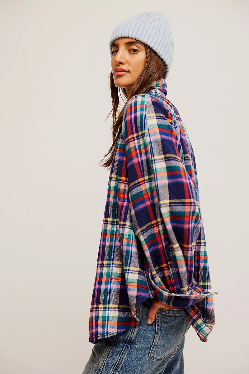 free people: girl meets boys plaid-navy combo