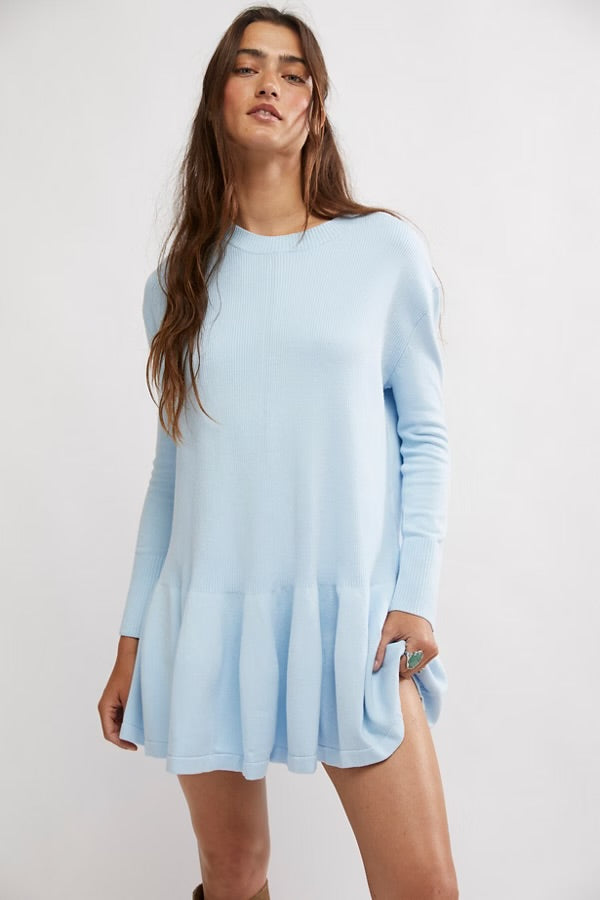 free people: time on my side mini dress-ice water