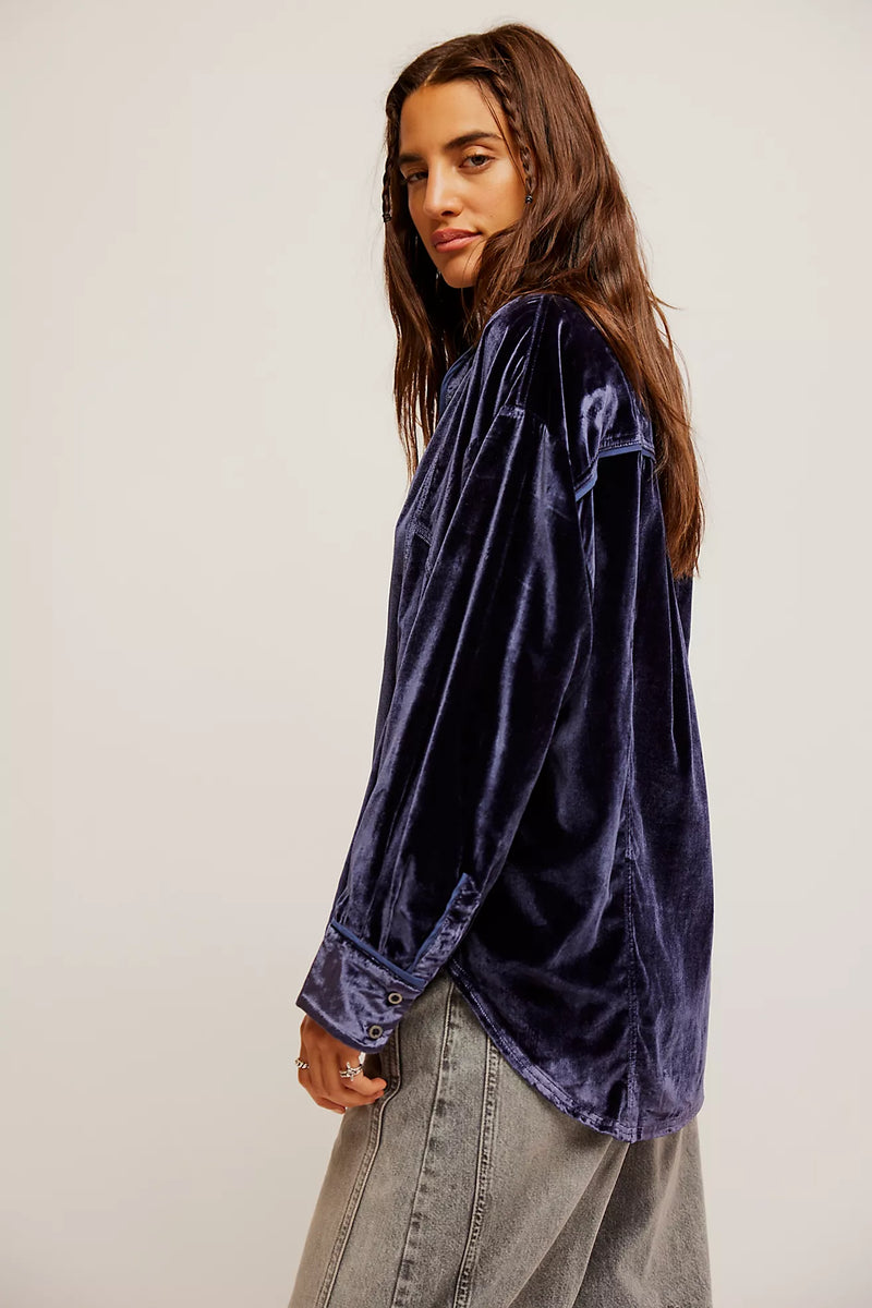 free people: luxy velvet solid-night sky