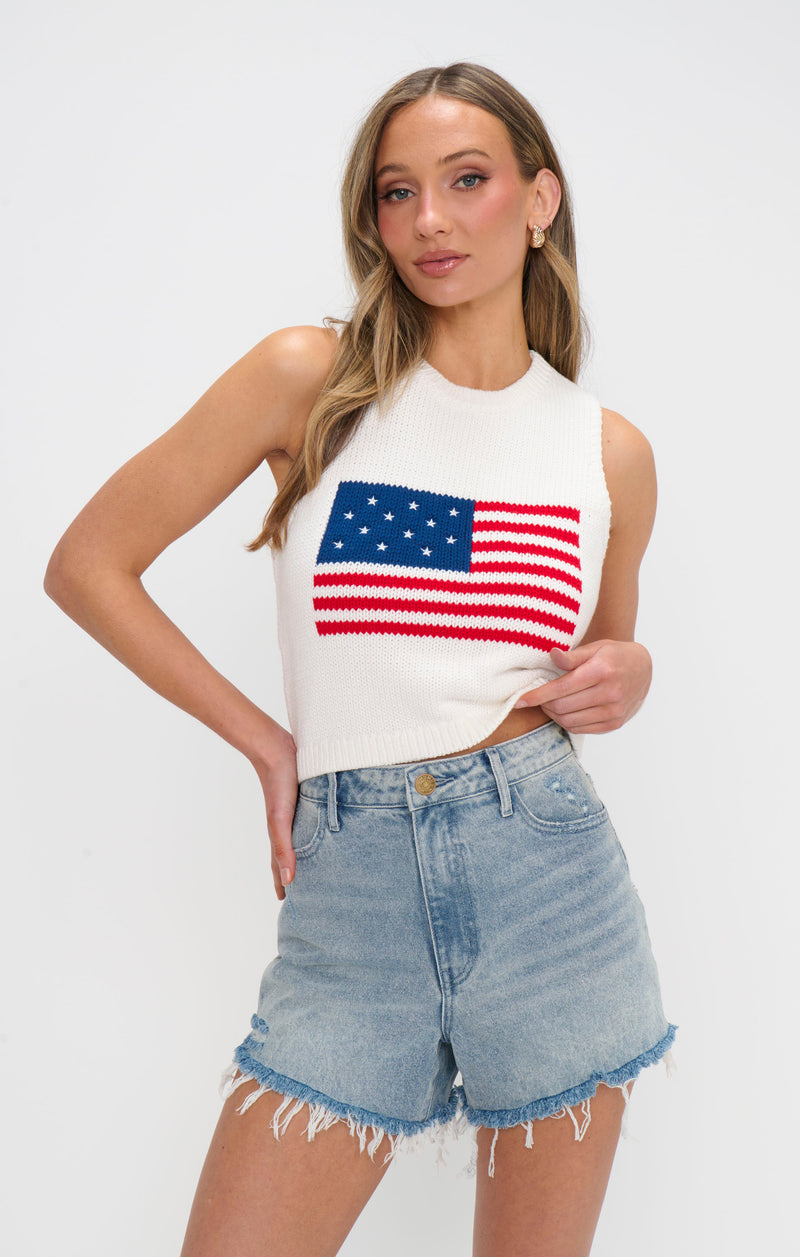 show me your mumu: milo tank-flag knit