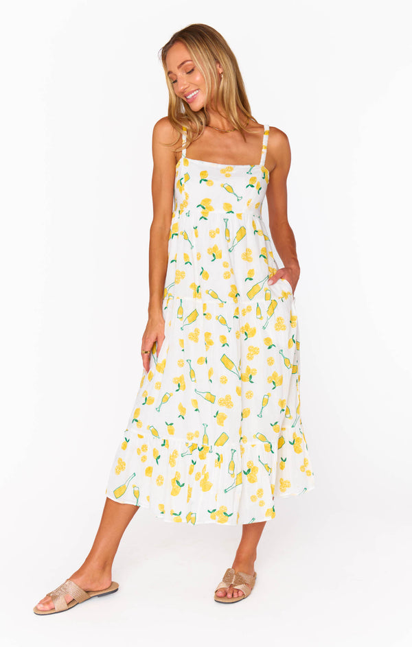 show me your mumu: summer fling midi dress-limoncello embroidery