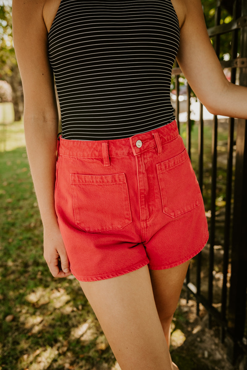 rollas: mirage short sailor pocket-red