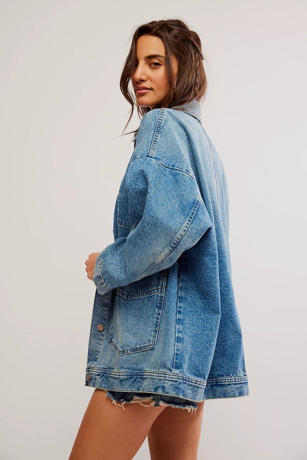 free people: avery denim jacket-got the blues