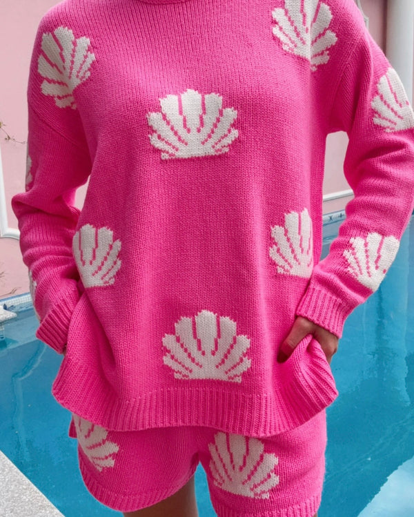 show me your mumu: go to sweater-hot pink shell knit