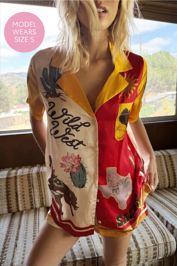 show me your mumu: home & away pj set-lone star silky