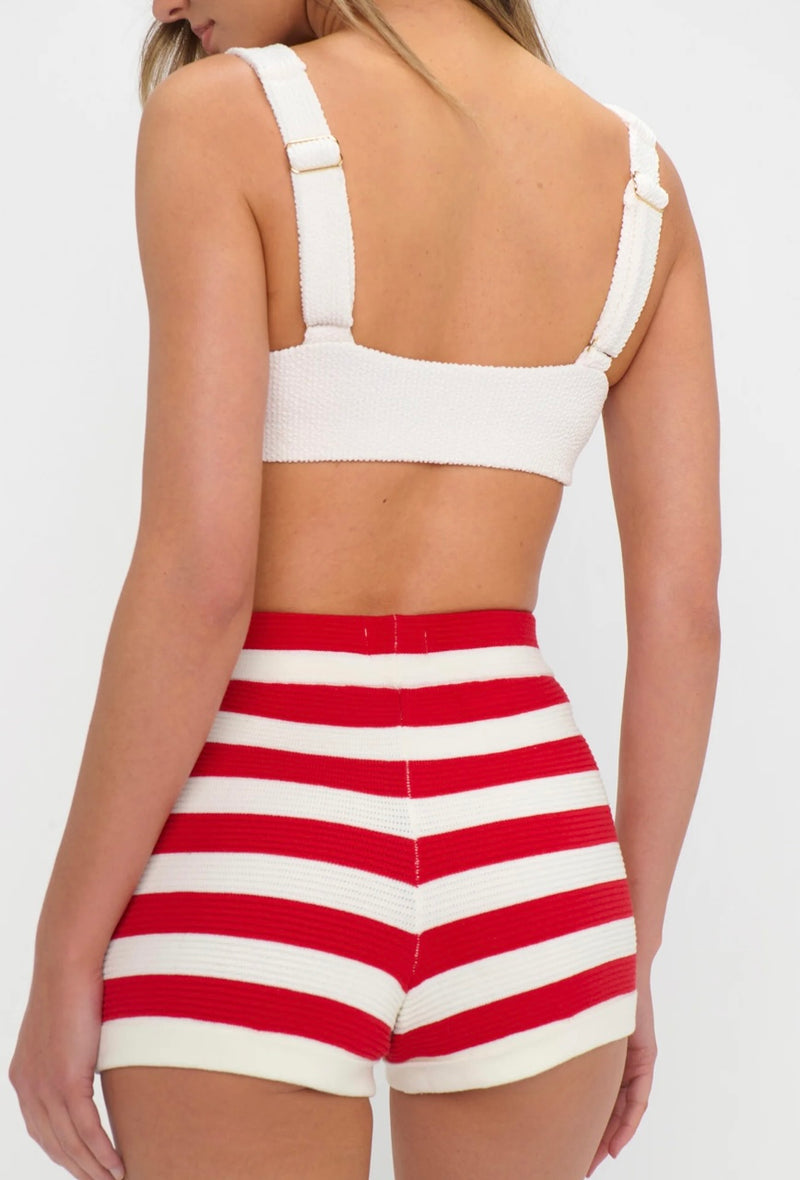 show me your mumu: devin shorts-red stripe delight