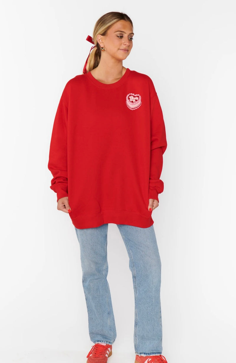 show me your mumu: stanley sweatshirt -cake graphic