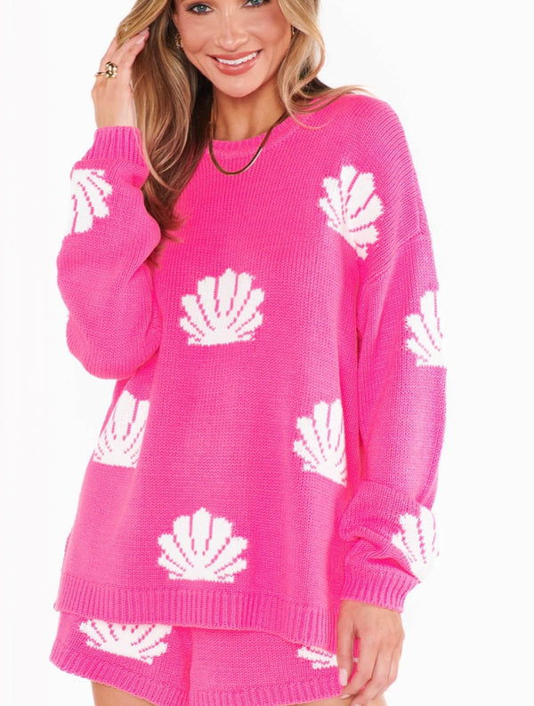 show me your mumu: go to sweater-hot pink shell knit