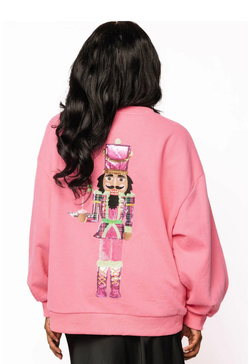 queen of sparkles: hot pink serving cosmo nutcracker sweatshirt