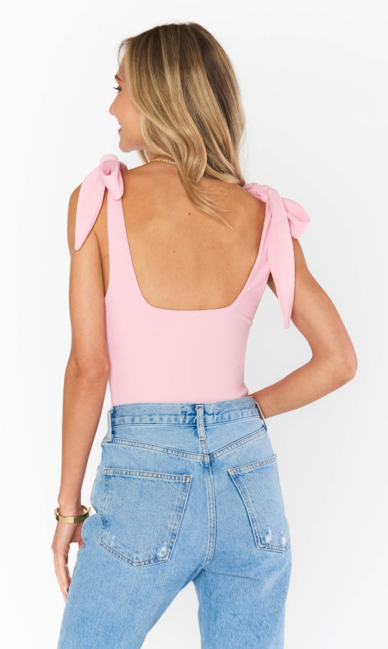 show me your mumu: gidget bodysuit-pink stretch