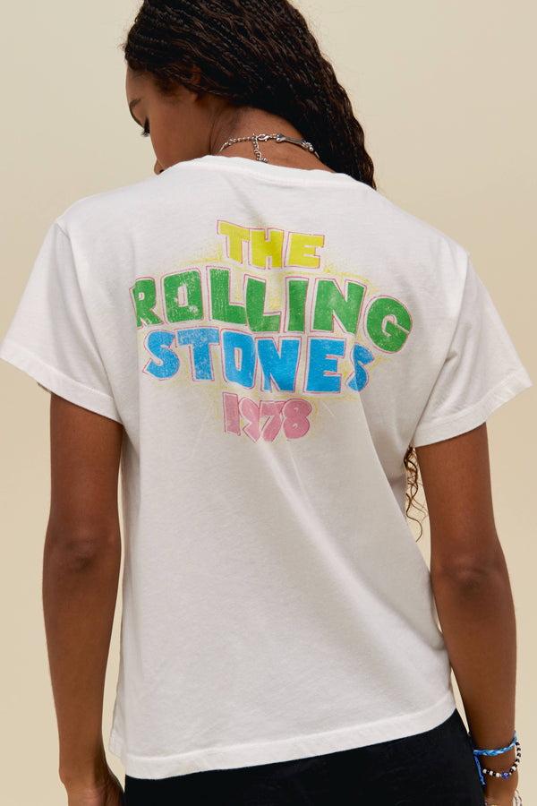 daydreamer: rolling stones 1978 solo tee-vintage white