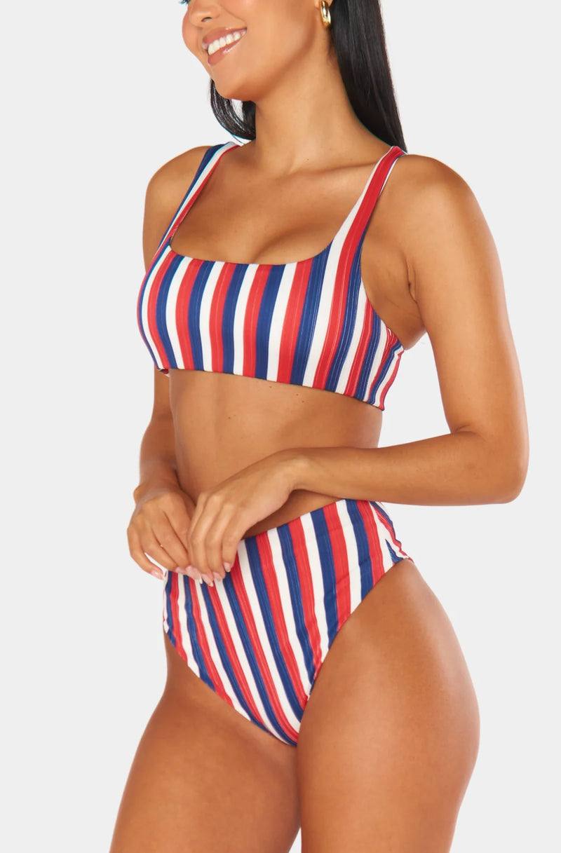 show me your mumu: hot tub top-americana stripe micro rib