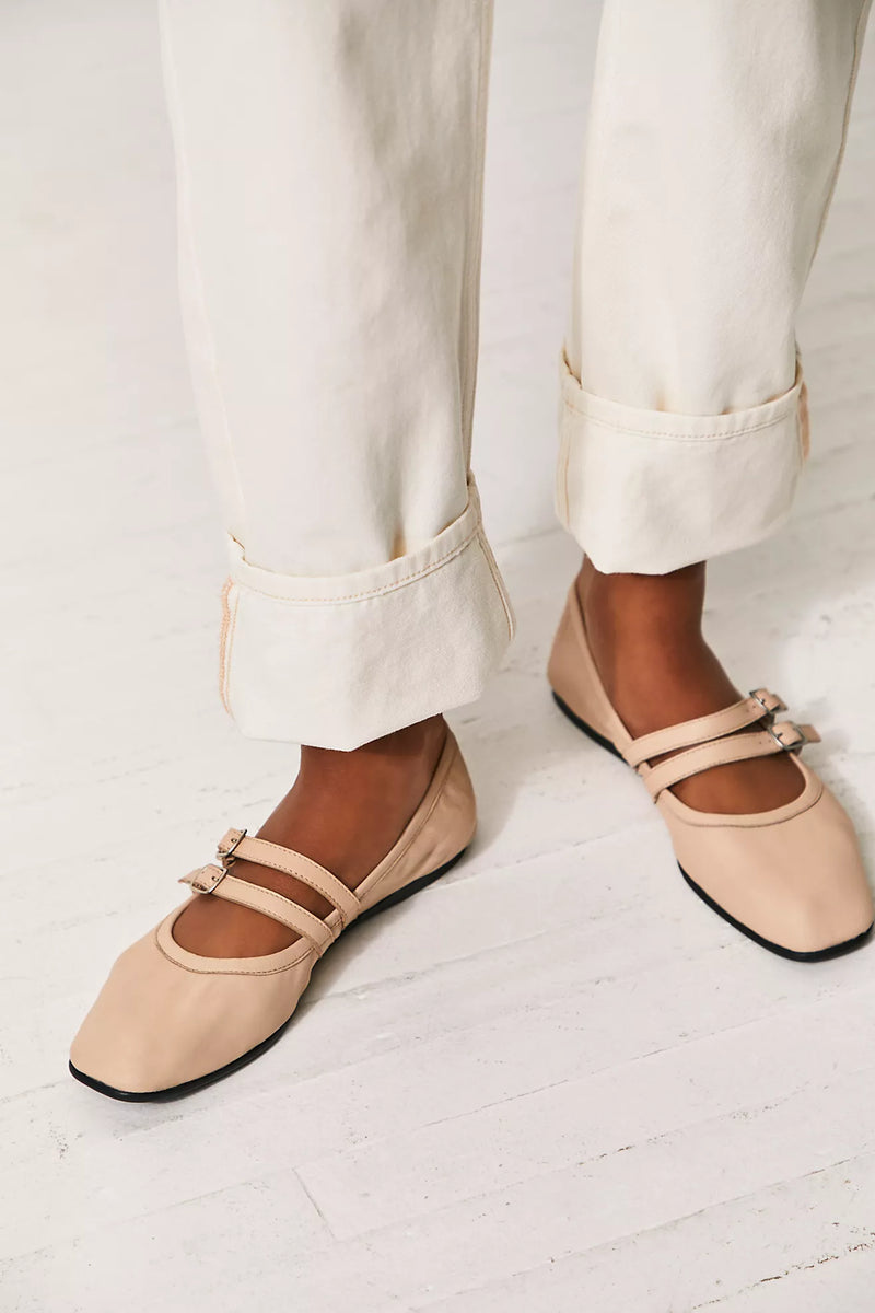 Free People Gemini Ballet Flat Tulle Pink