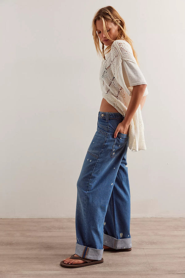 free people: palmer cuffed jean-100 years