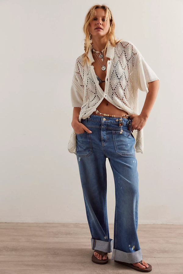 free people: palmer cuffed jean-100 years