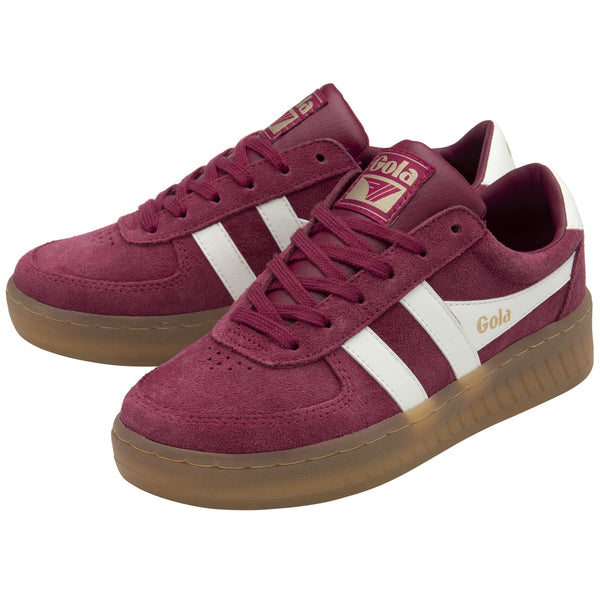 gola: grandslam suede-cerise/off white/gum