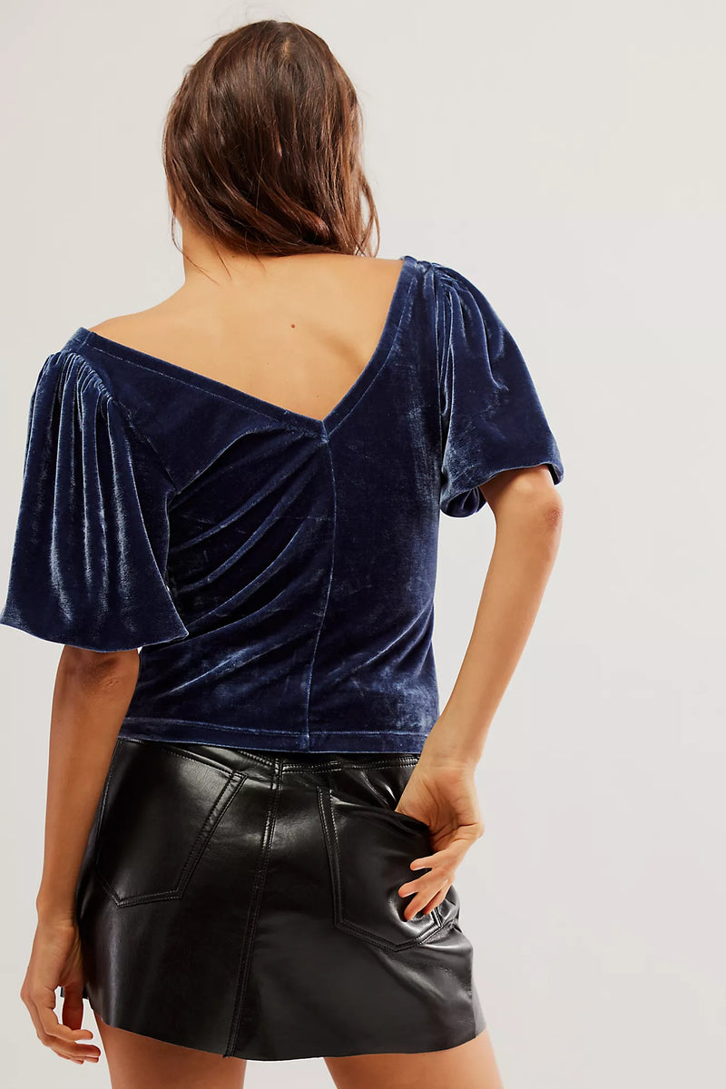free people: cupcake velvet top-outerspace