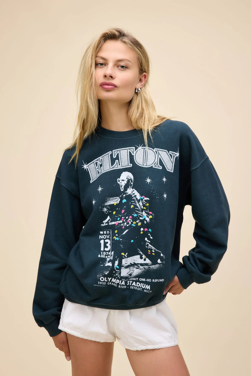 daydreamer: elton john olympia stadium sweatshirt-vintage black