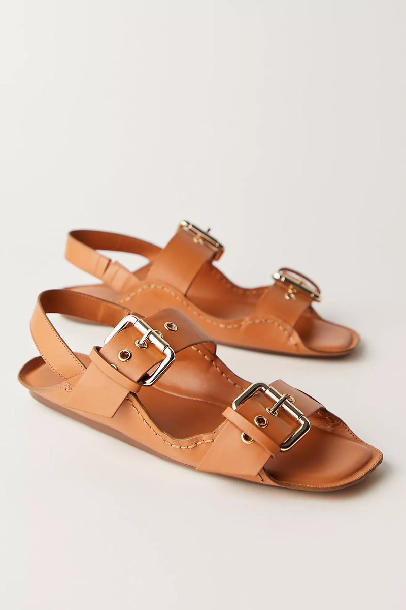 free people: blossom buckle sandal-luggage leather