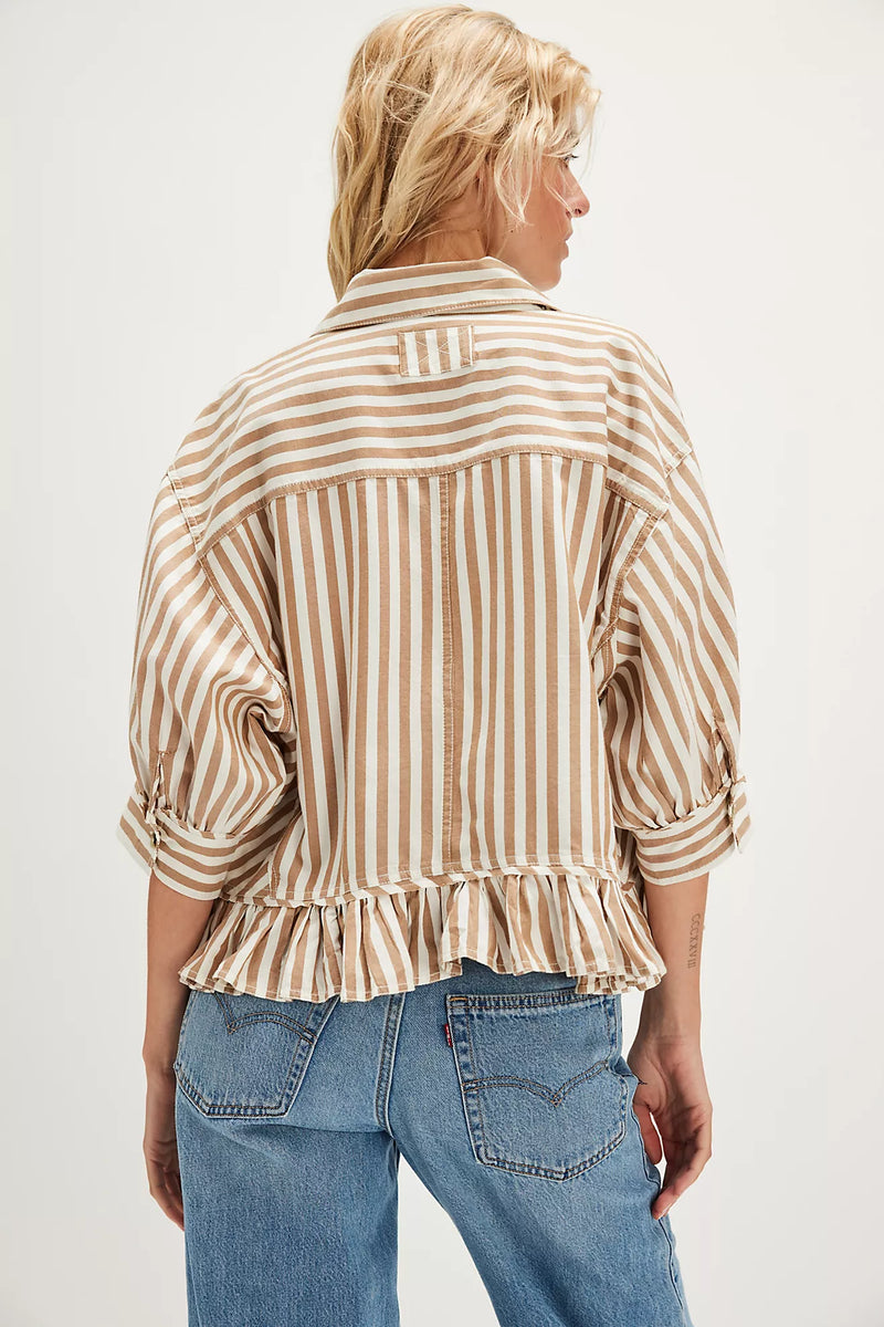free people: bailey stripe shirt-neutral combo