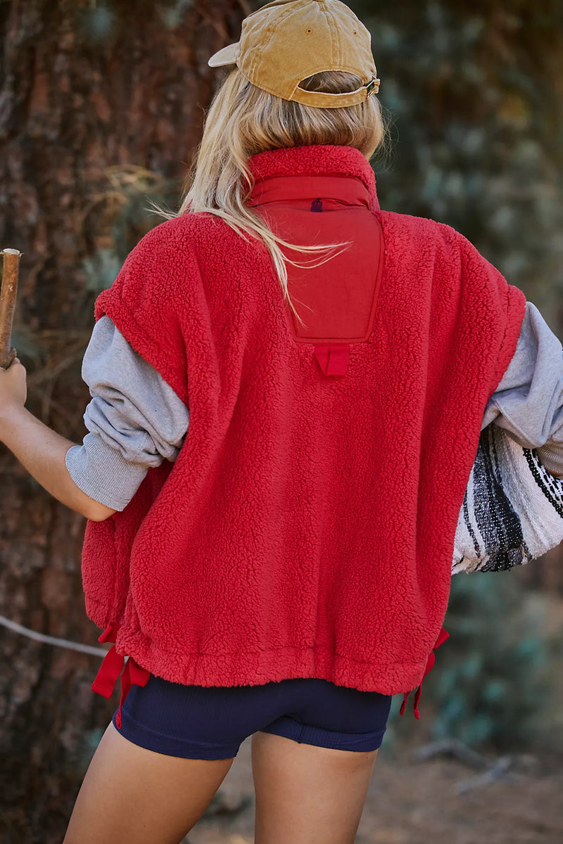 free people: scout it out vest-cranberry