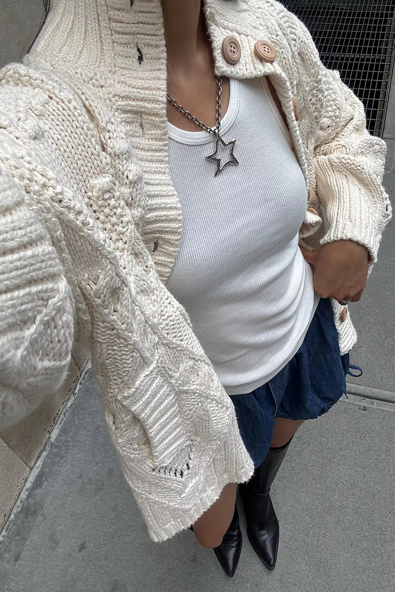 free people: heart you cardigan-ivory