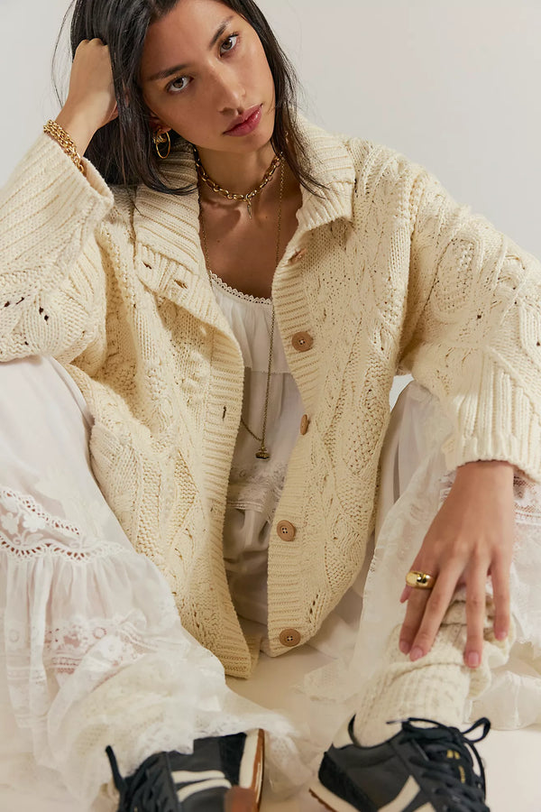 free people: heart you cardigan-ivory