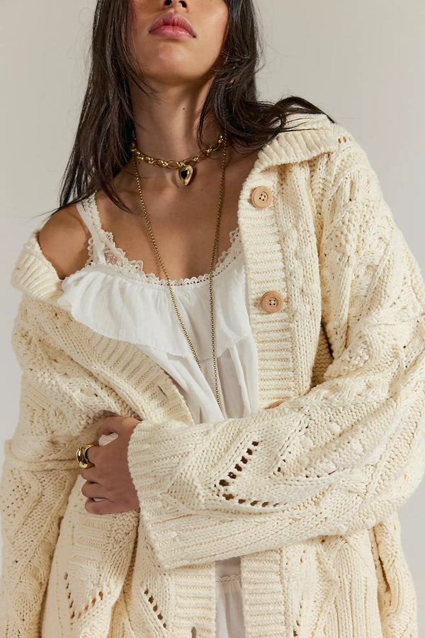 free people: heart you cardigan-ivory
