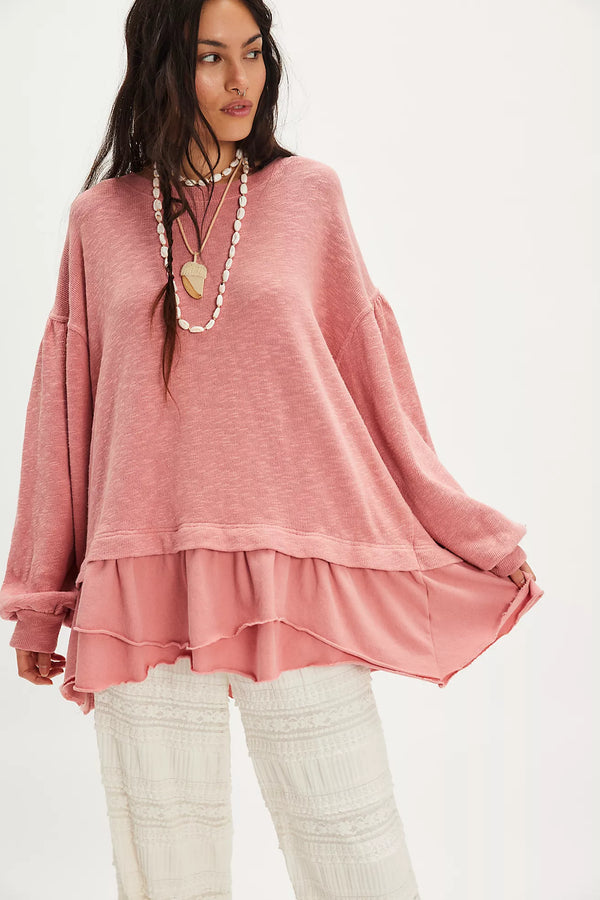 free people: maddie long sleeve top-rosie