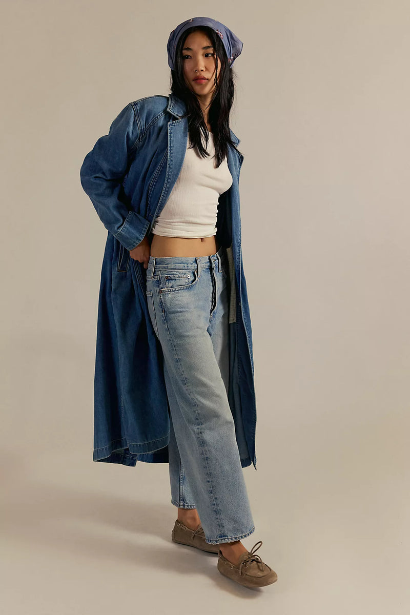 free people: monique indigo duster-sunlight blue