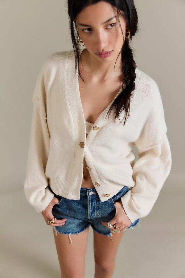 free people: cool of the night cardi-ivory
