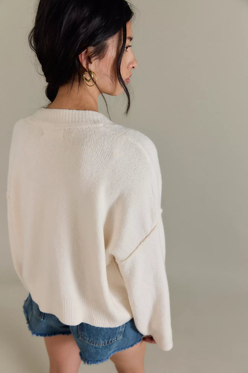 free people: cool of the night cardi-ivory
