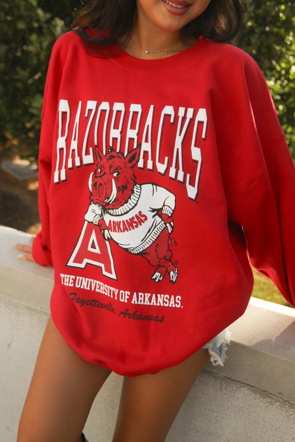 charlie southern: razorback vault sweatshirt-red