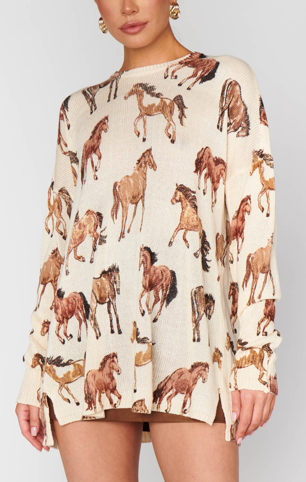 show me your mumu: bonfire sweater-wild horses knit